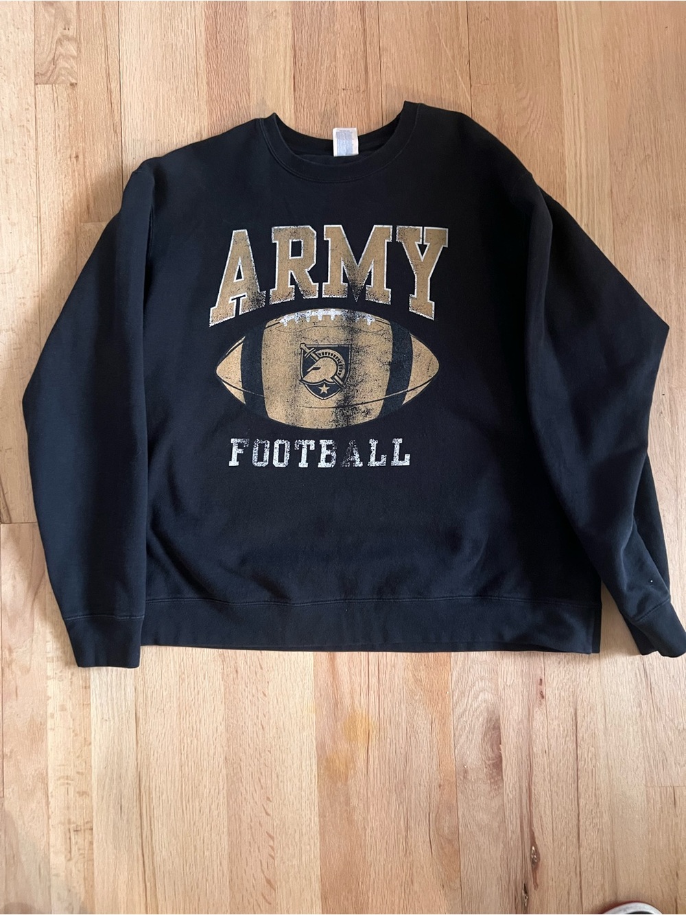 Army Football Black Graphic Crewneck Sweatshirt